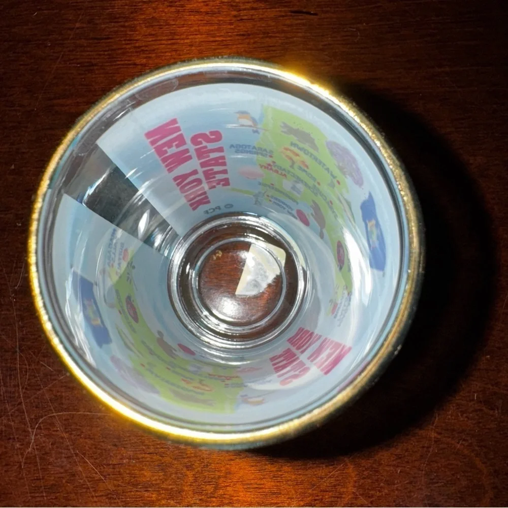 All Over Graphic Print New York State Souvenir Shot Glass 2”